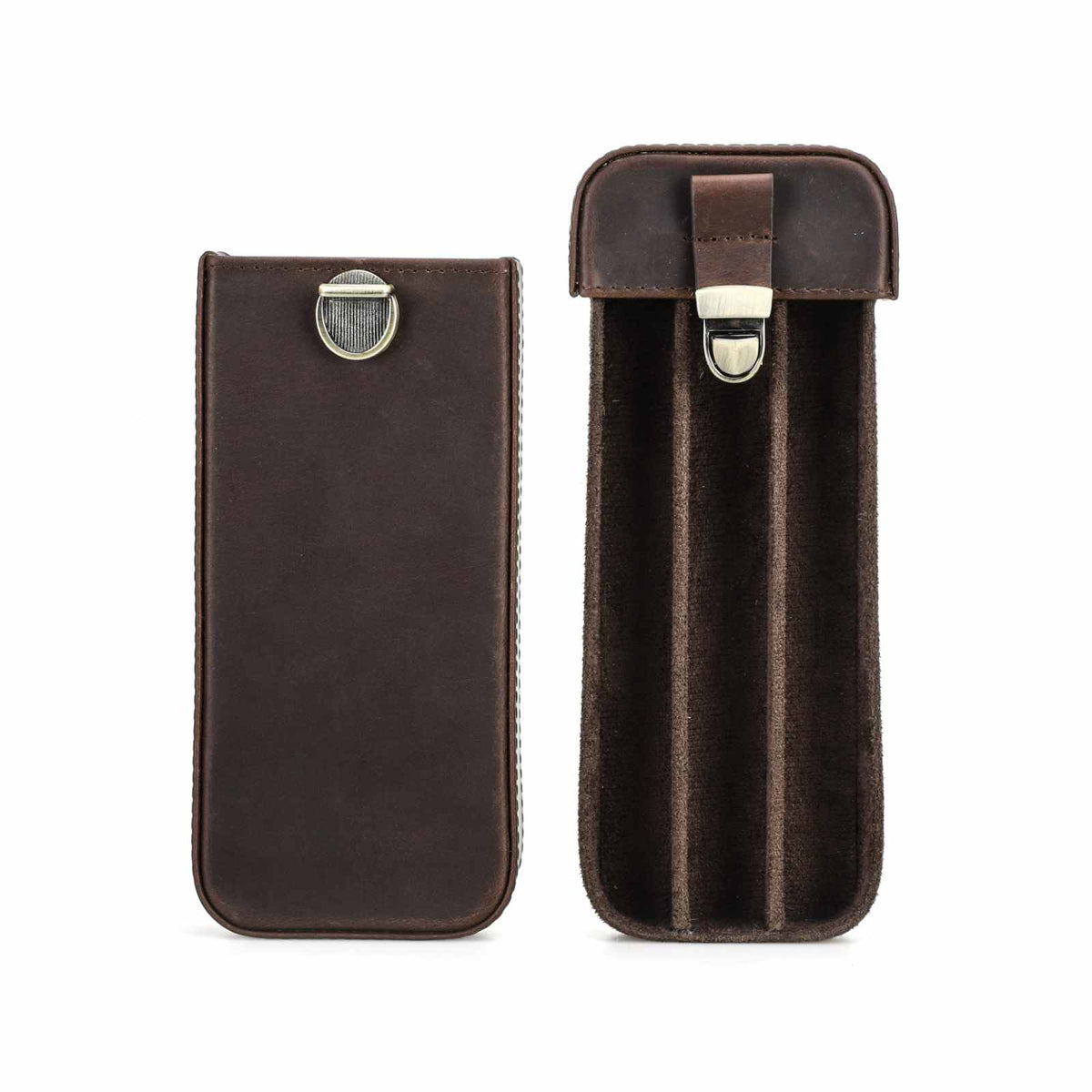 Handmade Full-Grain Leather Cigar Travel Case — CF5018