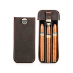 Handmade Full-Grain Leather Cigar Travel Case — CF5018
