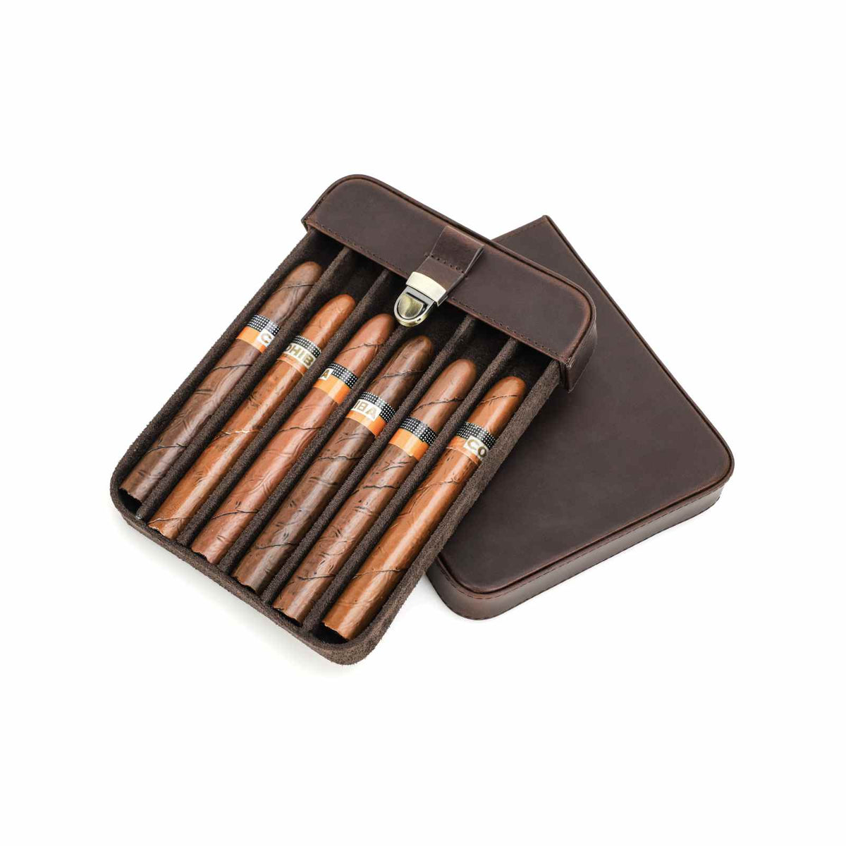 Handmade Full-Grain Leather Cigar Travel Case — CF5019
