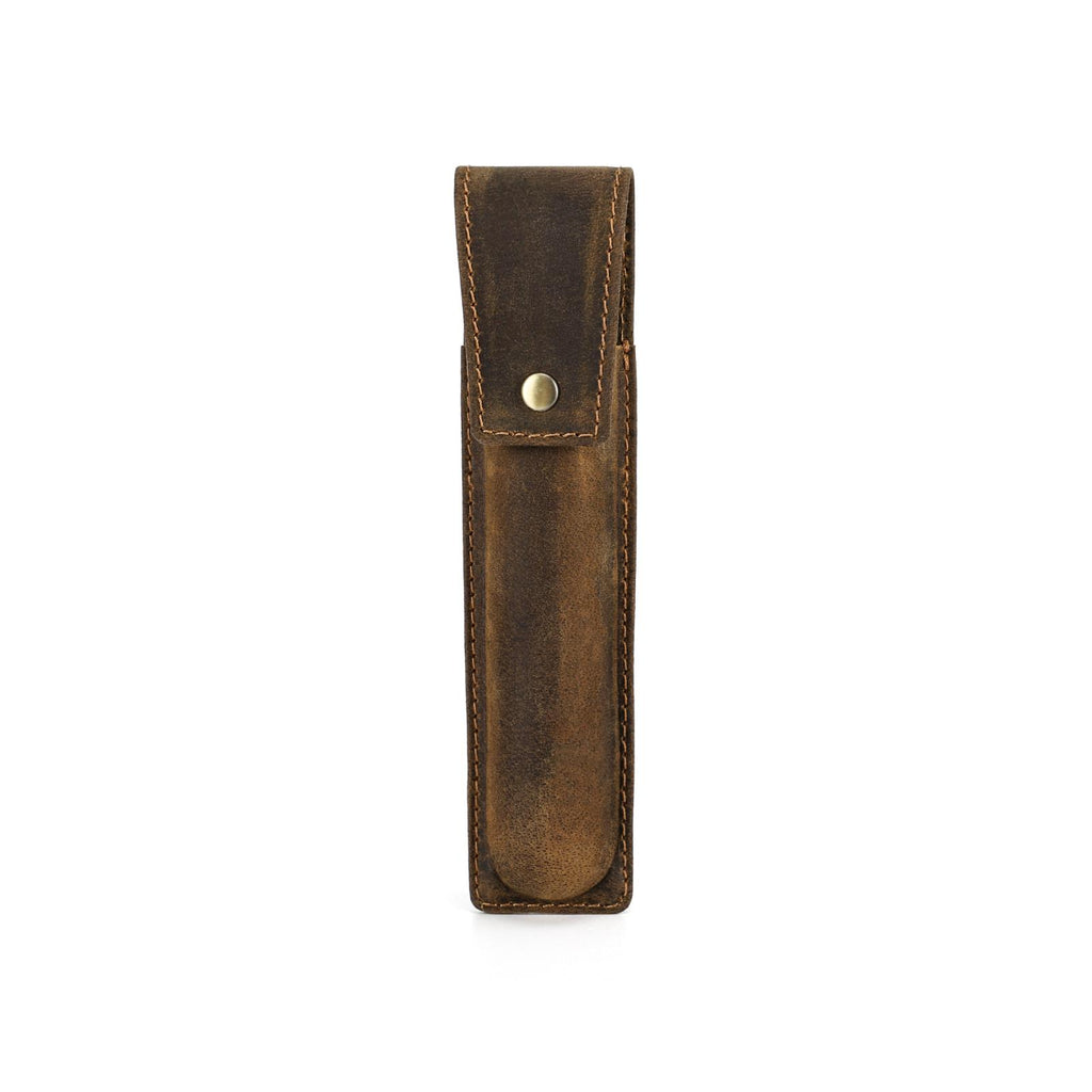 Handmade crazy horse leather pen pouch — 1 Slot