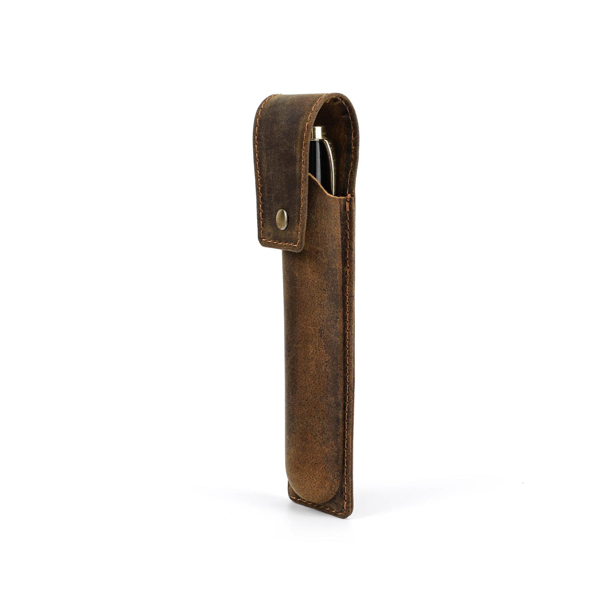 Handmade crazy horse leather pen pouch — 1 Slot