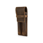 Handmade crazy horse leather pen pouch — 2 Slots