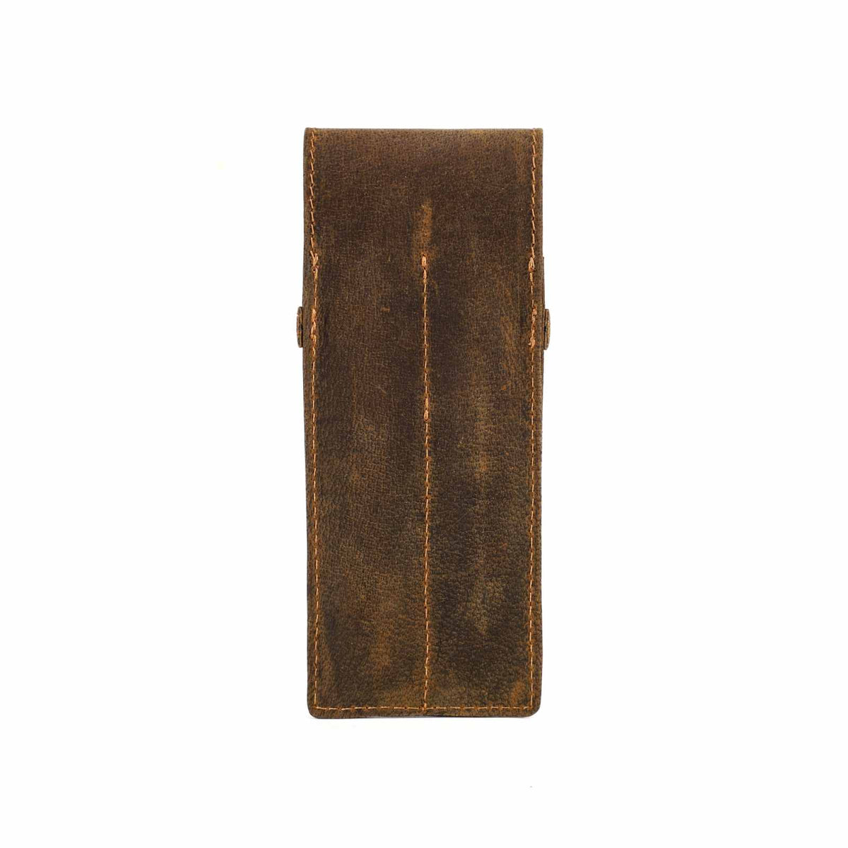 Handmade crazy horse leather pen pouch — 2 Slots