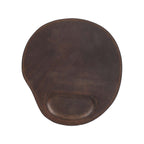 Handmade full-grain leather mouse pad with wrist rest