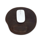 Handmade Full-Grain Leather Mouse Pad with Wrist Rest