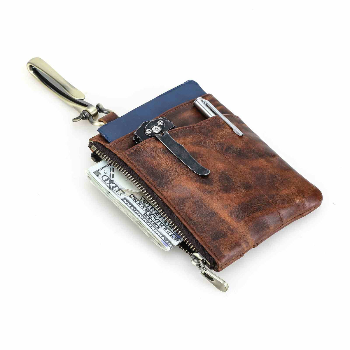 Handmade Full-Grain Leather EDC Tool Pouch — CF9099