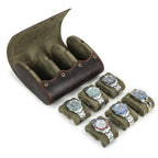 Handmade Full Grain Leather Egg-Shaped Watch Case