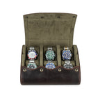 Handmade Full Grain Leather Egg-Shaped Watch Case