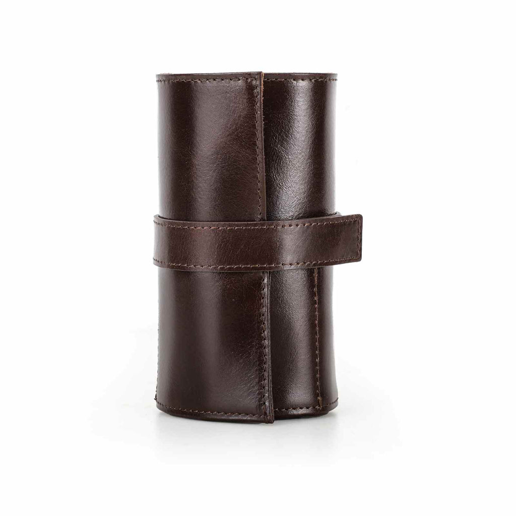 Handmade Full-Grain Waxed Leather 6-Watch Roll