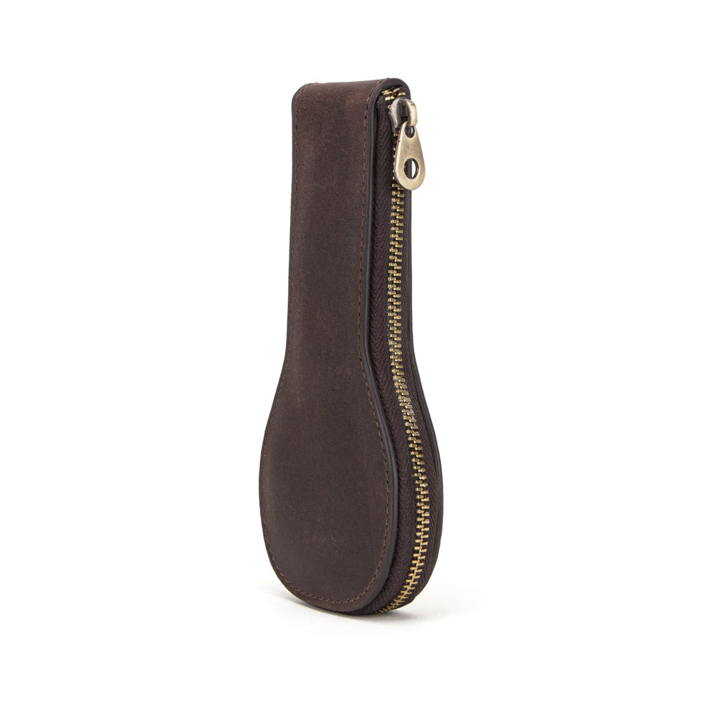 Handmade Full-Grain Leather Slim Single-Watch Travel Case