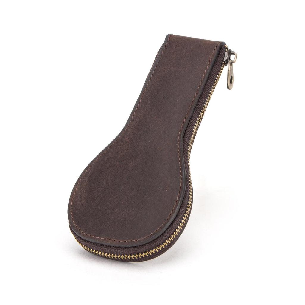 Handmade Full-Grain Leather Slim Single-Watch Travel Case
