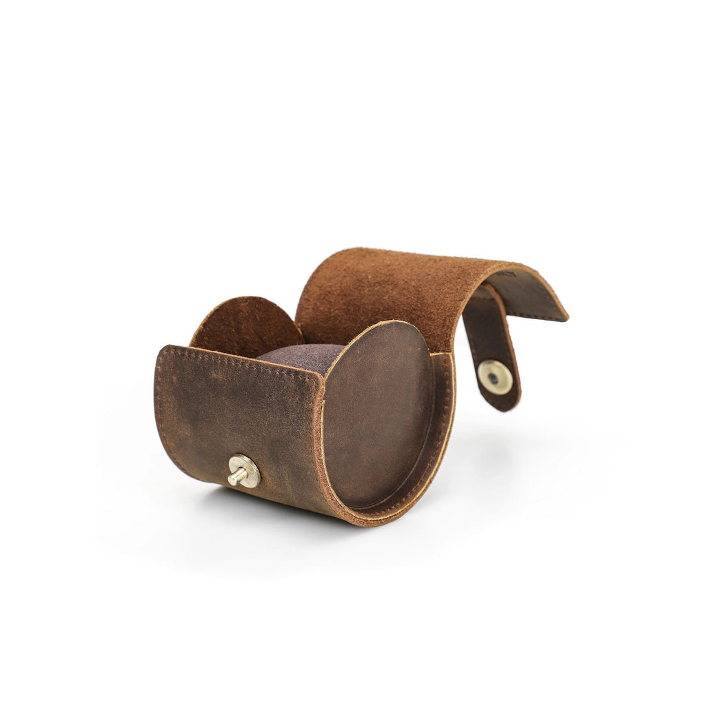 Handmade Full-Grain Leather Single-Watch Roll
