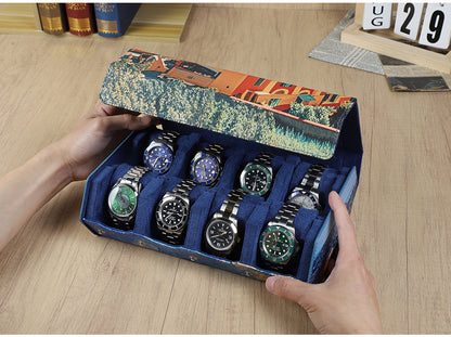 Custom 3D-Printed Leather Watch Box – Personalize with Your Design!