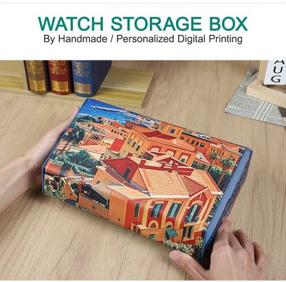 Custom 3D-Printed Leather Watch Box – Personalize with Your Design!