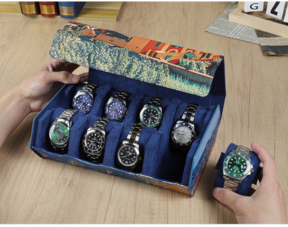 Custom 3D-Printed Leather Watch Box – Personalize with Your Design!