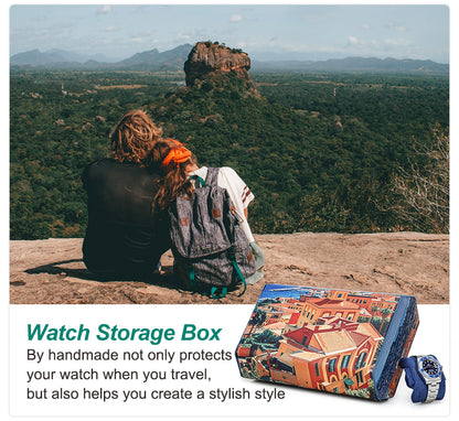 Custom 3D-Printed Leather Watch Box – Personalize with Your Design!