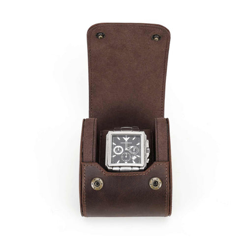 CONTACTS FAMILY 1 Watch handmade full-grain leather watch roll - view 2