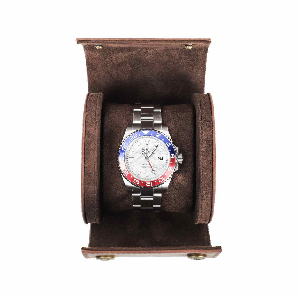 CONTACTS FAMILY 1 Watch handmade full-grain leather watch case - view 2