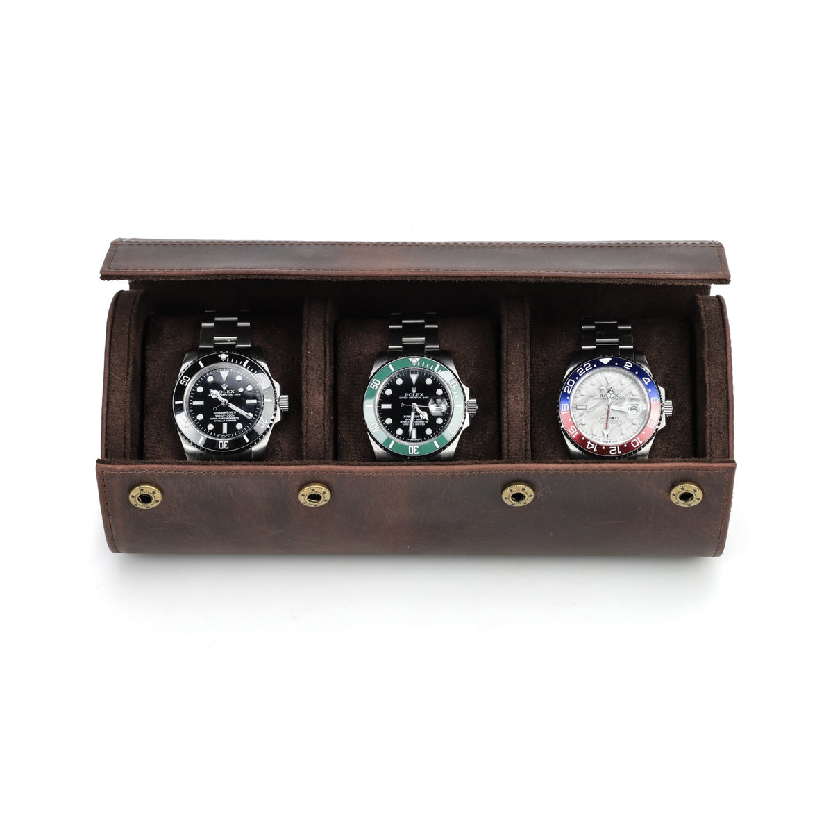 CONTACTS FAMILY 3 Watches handmade full-grain leather watch case - view 2