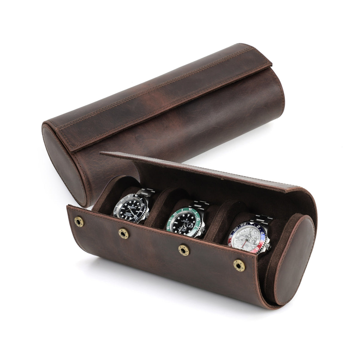 CONTACTS FAMILY 3 Watches handmade full-grain leather watch case - view 4
