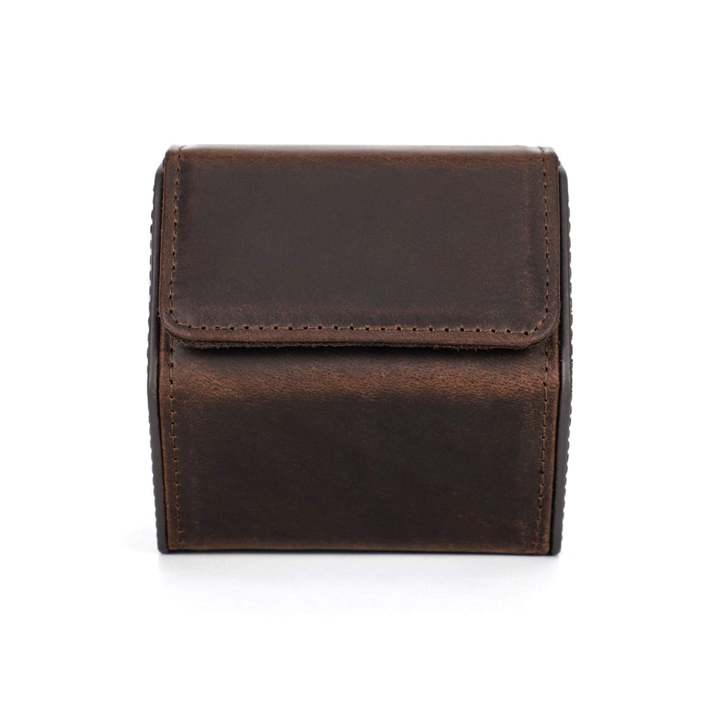 CONTACTS FAMILY 1 Watch handmade full-grain leather watch case - view 1