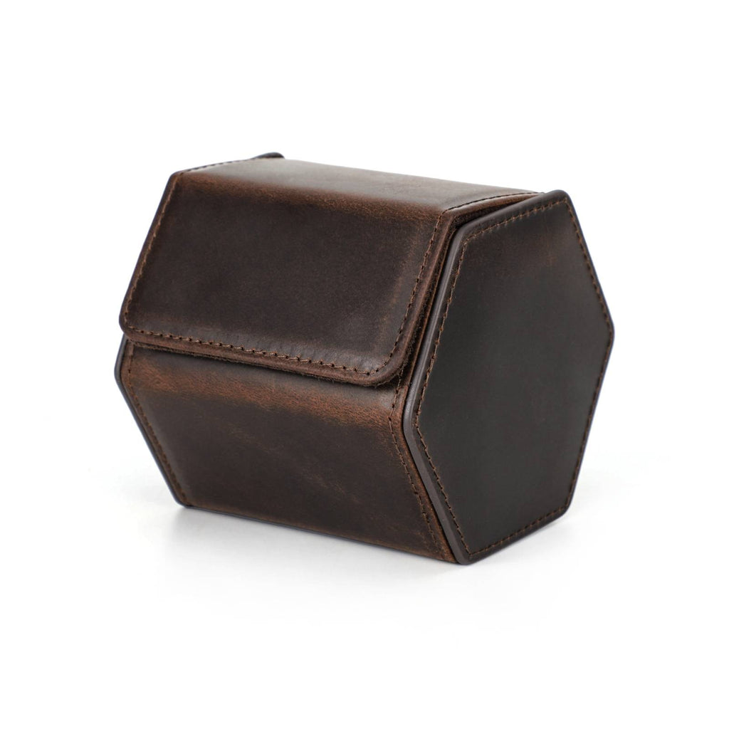 CONTACTS FAMILY 1 Watch handmade full-grain leather watch case - view 3