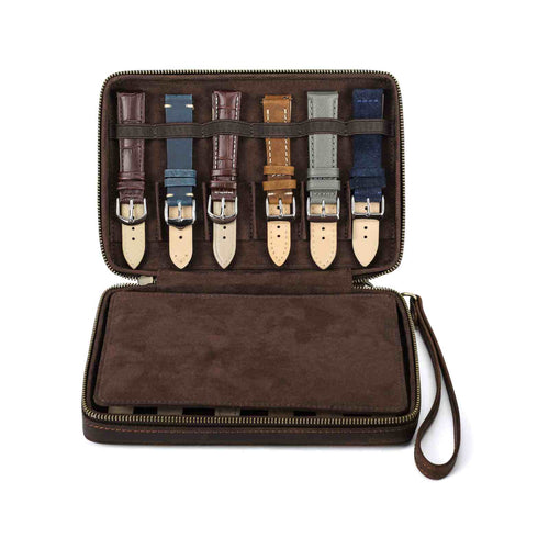 CONTACTS FAMILY 12 Straps handmade full-grain leather watch strap case - view 2