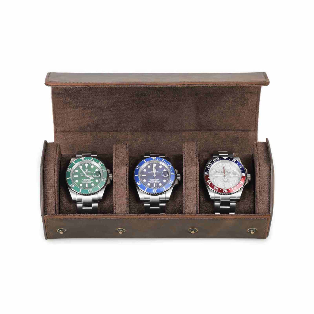 CONTACTS FAMILY 3 Watches handmade full-grain leather watch case - view 2