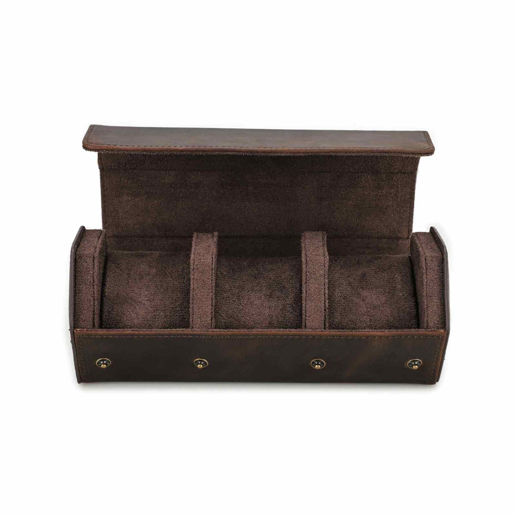 CONTACTS FAMILY 3 Watches handmade full-grain leather watch case - view 5