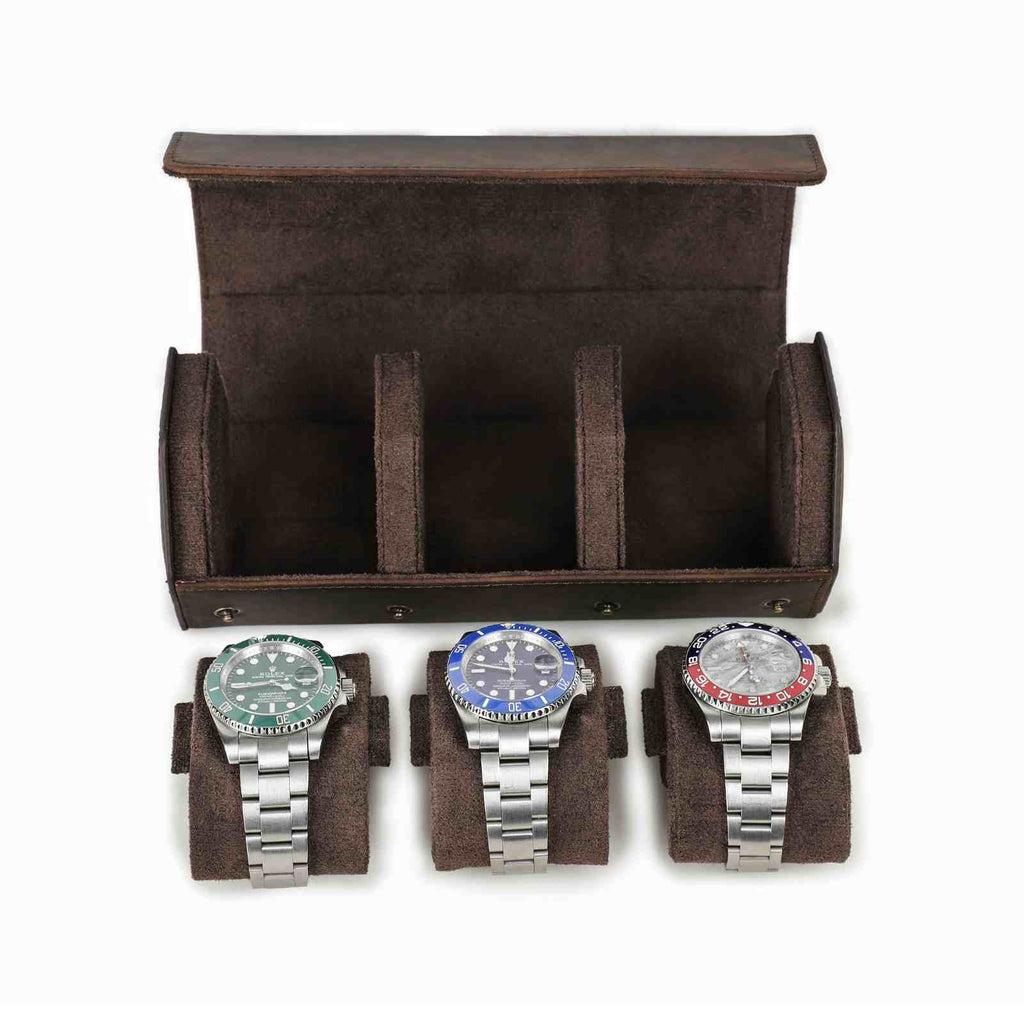 CONTACTS FAMILY 3 Watches handmade full-grain leather watch case - view 7