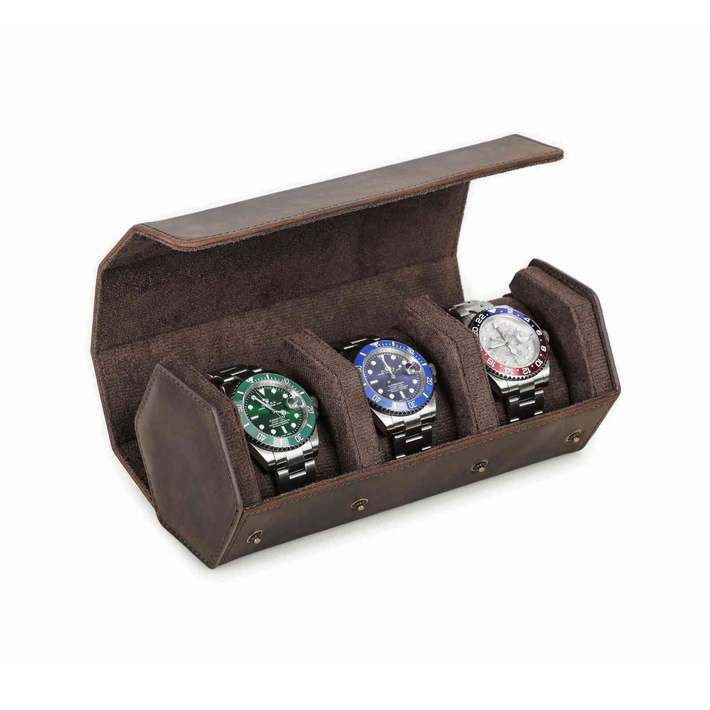 CONTACTS FAMILY 3 Watches handmade full-grain leather watch case - view 8