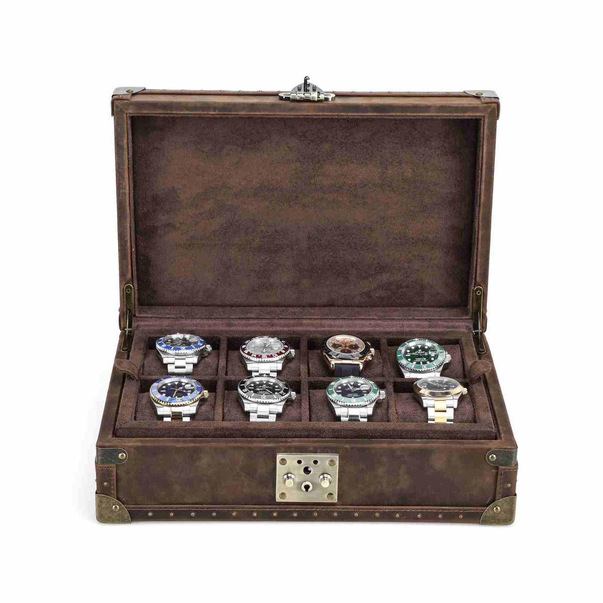 CONTACTS FAMILY 8 Watches handmade full-grain leather watch display case - view 8