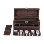 CONTACTS FAMILY 5 Watches handmade full-grain leather watch display case - view 8