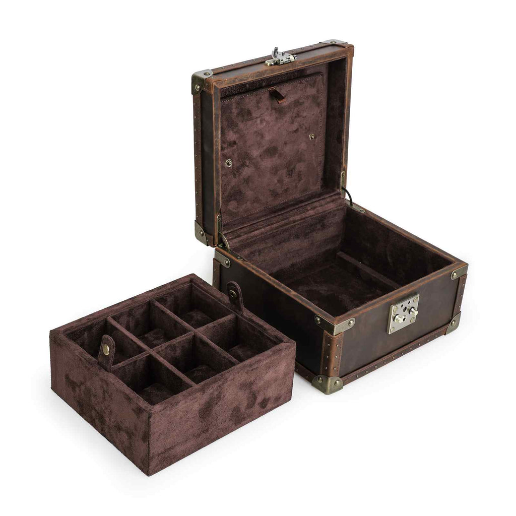 CONTACTS FAMILY 6 Watches handmade full-grain leather watch display case - view 7