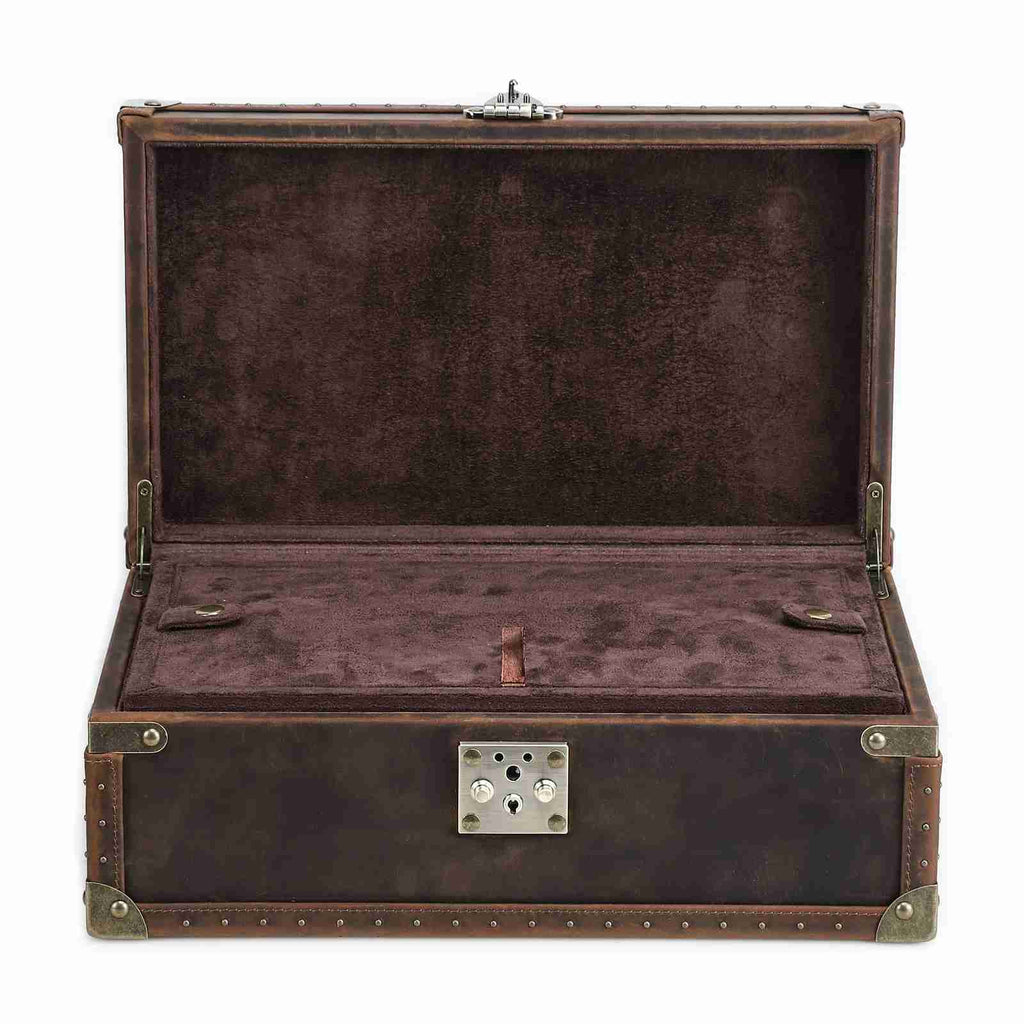 CONTACTS FAMILY 10 Watches handmade full-grain leather watch display case - view 5