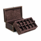 CONTACTS FAMILY 10 Watches handmade full-grain leather watch display case - view 7