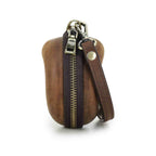 Handmade Full-Grain Leather Single-Watch Donut Travel Case in Coffee - view 4