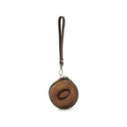 Handmade Full-Grain Leather Single-Watch Donut Travel Case in Coffee - view 8