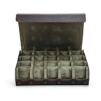 Handmade Oil Nubuck Leather 20-Watch Storage Case in Dark Brown - view 2