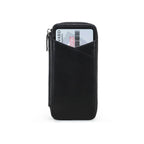 Handmade full-grain leather four-pen organizer in Black