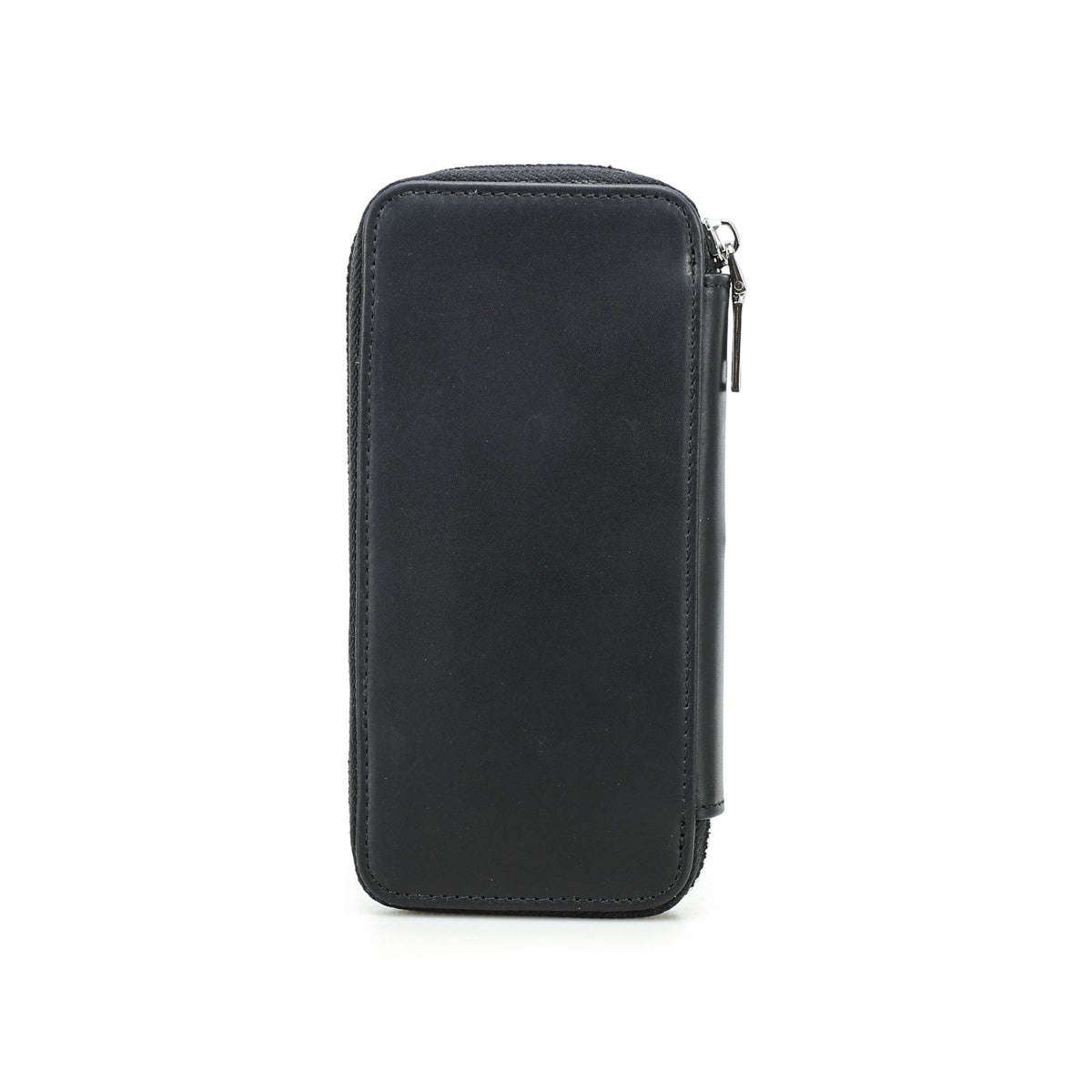 Handmade full-grain leather four-pen organizer in Black
