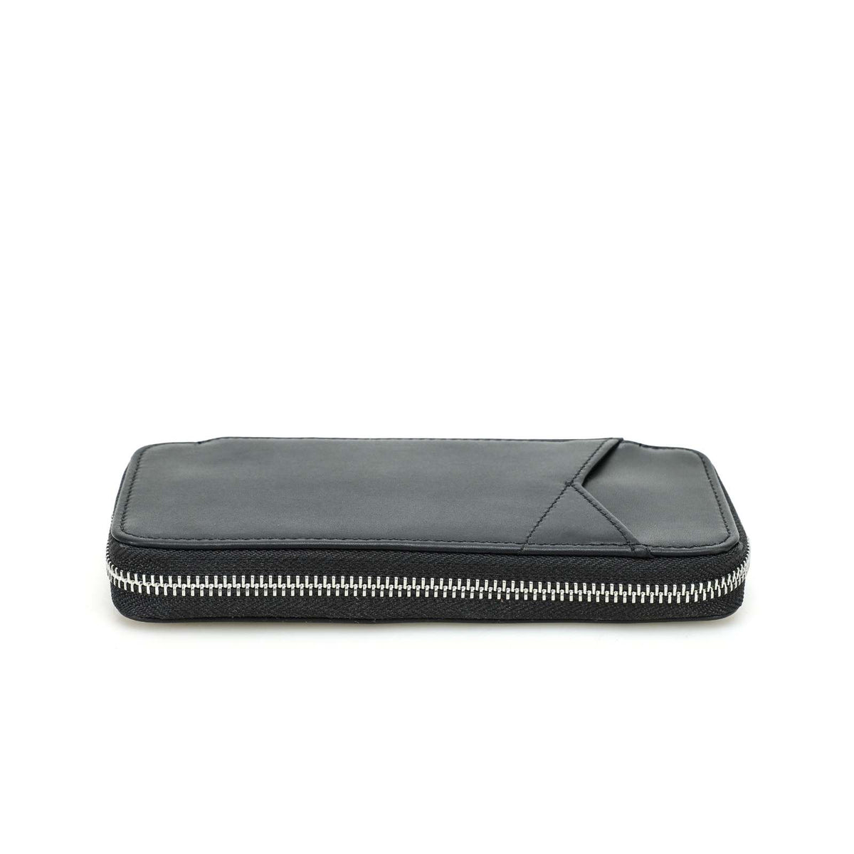 Handmade full-grain leather four-pen organizer in Black
