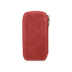 Handmade full-grain leather four-pen organizer in Red