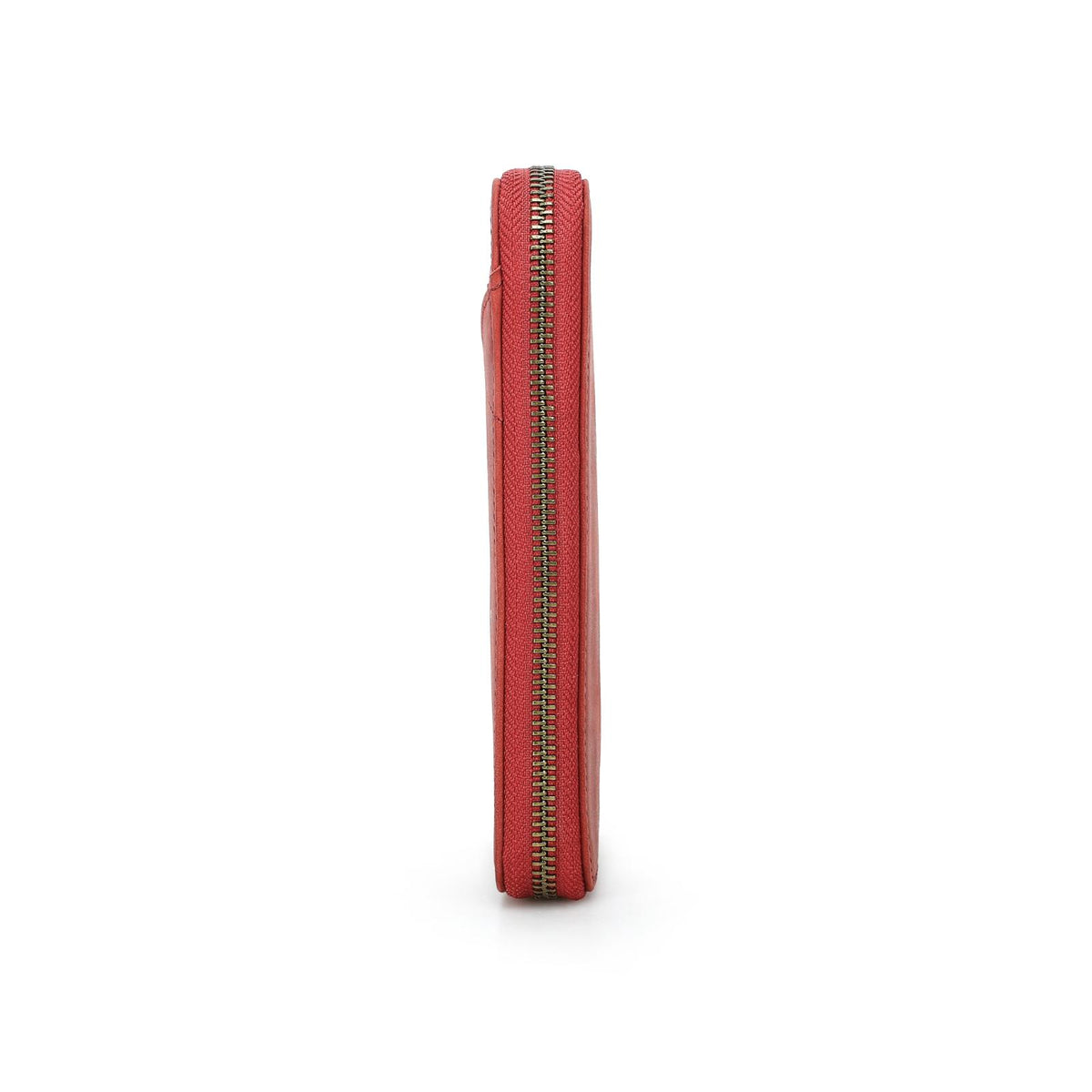 Handmade full-grain leather four-pen organizer in Red