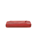 Handmade full-grain leather four-pen organizer in Red