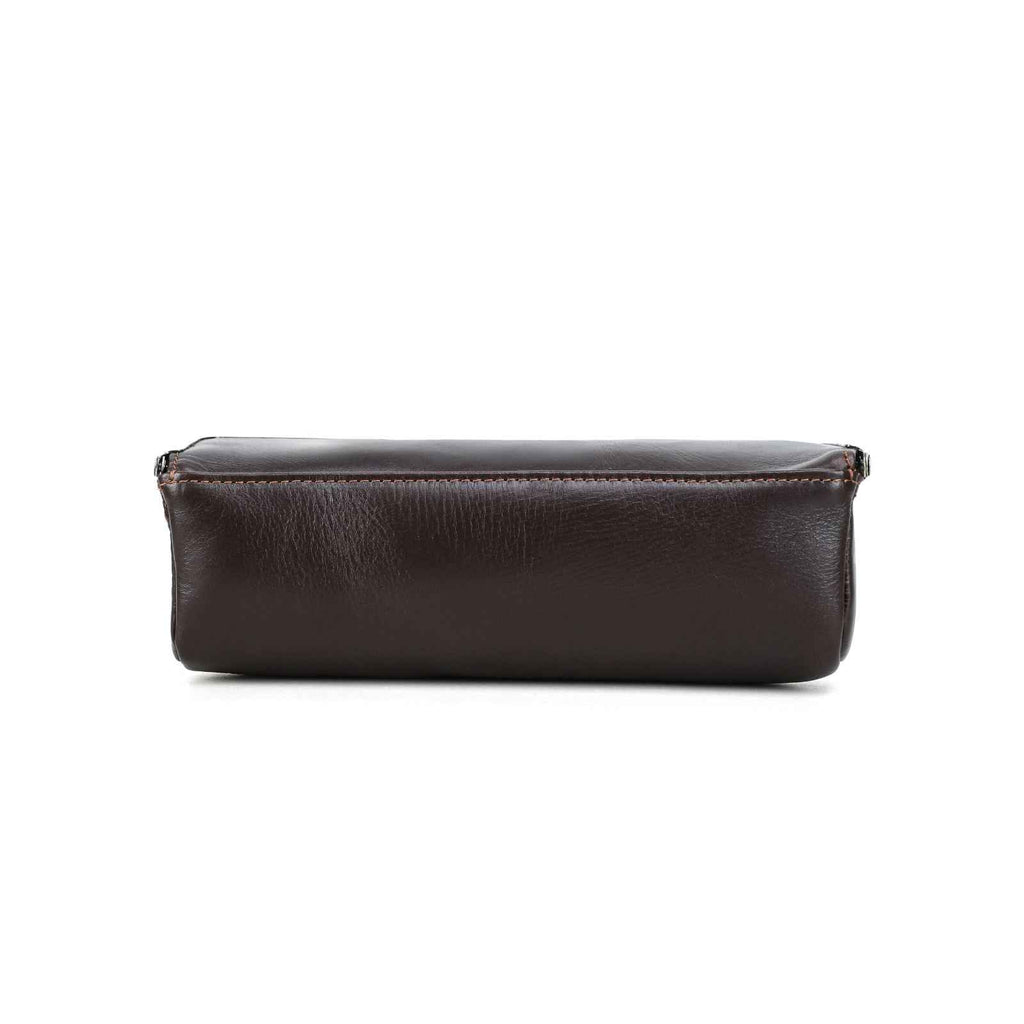 Handmade Full-Grain Leather Kiss-Lock Pencil Case