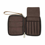 Handmade Full-Grain Leather Stationery Organizer in Coffee - view 2