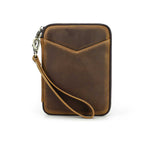 Handmade Full-Grain Leather Stationery Organizer in Coffee - view 4