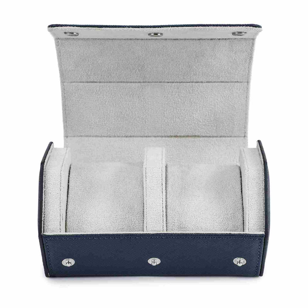 CONTACTS FAMILY 2 Watches Blue Saffiano leather watch case - view 5