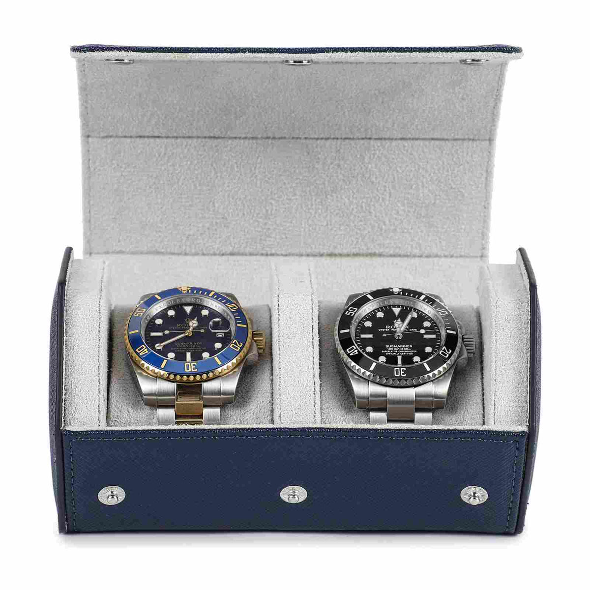 CONTACTS FAMILY 2 Watches Blue Saffiano leather watch case - view 8